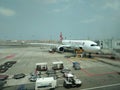 Air Mauritius aeroplane landing Singapore airport