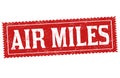 Air miles sign or stamp