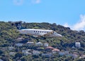 An Air New Zealand Beechcraft 1900D comes in to land at Wellington airport, New Zealand