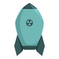 Air nuclear bomb icon cartoon vector. Space air reactor Royalty Free Stock Photo