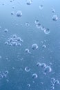 Colored air bubbles in water Royalty Free Stock Photo