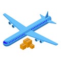 Air parcel icon isometric vector. Box delivery Royalty Free Stock Photo