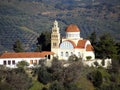 Air photograph, Lakki, Omalos, Lefka Ori, Chania, Crete, Greece