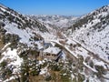 Air photograph, Omalos, Lefka Ori, Chania, Crete, Greece