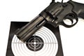 Air pistol revolver and target isolated