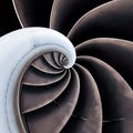 Air plane engine spiral abstract background. Engine fractal background. Industrial infinity spiral surreal abstract image Royalty Free Stock Photo