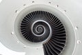 Air plane engine spiral abstract background. Engine fractal background. Industrial infinity spiral surreal abstract image Royalty Free Stock Photo