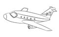 Air plane - Line Drawn Vector