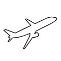 Air plane simple icon pictogram outline