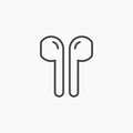 Air pods icon vector Royalty Free Stock Photo
