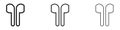 Air pods icon vector Royalty Free Stock Photo