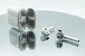 Air Pods with wireless charging case developed by Apple Inc Royalty Free Stock Photo