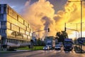 Air pollution and cars on road