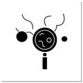 Daily air pollution check glyph icon Royalty Free Stock Photo