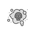 Air pollution icon. Nature disaster vector illustration.