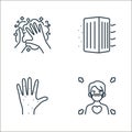 air pollution line icons. linear set. quality vector line set such as awareness, skin allergy, air purifier