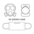 Air pollution mask isolated on white background air pollution mask icon air pollution mask symbol Royalty Free Stock Photo