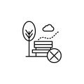 air pollution, no, park icon. Element of air pollution for mobile concept and web apps icon. Thin line icon for website design and