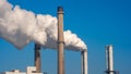 power station chimney exhaust Royalty Free Stock Photo