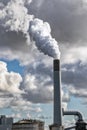 Air pollution power station exhaust chimney