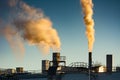 Air Pollution from the smokestack of a factory Royalty Free Stock Photo