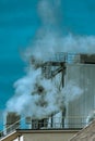 Air Pollution from the smokestack of a factory Royalty Free Stock Photo