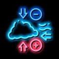 Air Pressure neon glow icon illustration