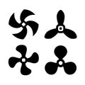 Air propeller vector icon