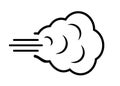 Air puff cloud vector cartoon