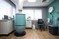 air purifier in doctor's office, creating therapeutic and healing atmosphere