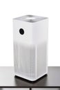 Air purifier with filter for cleaning fine dust PM2.5 odors and smoke isolated on white background with clipping path.