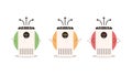 Air Purifier with 3 Levels of Dust Detection Vector Illustration