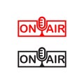 On air radio logo design template