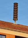 Air raid alarm siren on the roof in Denmark
