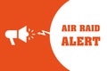 air raid alert on white Royalty Free Stock Photo