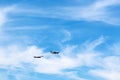 Air refueling of strategic bomber aircraft Royalty Free Stock Photo