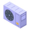 Air repair conditioner icon isometric vector. Home system