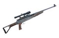 Air rifle isolated over white. Air gun isolated. Long air gun isolated Royalty Free Stock Photo