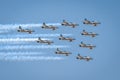 Air Show aviatic Bucharest Romannia aircraft plane flight amazing view Royalty Free Stock Photo