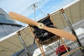 Air show - Bleriot plane replica Royalty Free Stock Photo