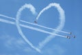 Air show heart loop Royalty Free Stock Photo