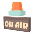 On air sign icon, cartoon style Royalty Free Stock Photo