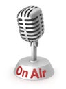 On Air and silver microphone Royalty Free Stock Photo