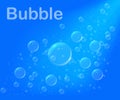 Air soap bubbles on transparent background. Set 3d aqua foam for bath. Realistic blue soap ball of wash. Abstract foam bubble. Royalty Free Stock Photo