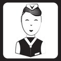 Air steward. Vector illustration decorative background design Royalty Free Stock Photo