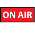 ON AIR studio light sign. live streaming icon. ON AIR message studio sign. flat style Royalty Free Stock Photo