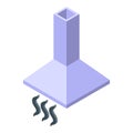 Air sucker icon isometric vector. Man factory