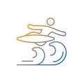 Air surfing technique gradient linear vector icon Royalty Free Stock Photo