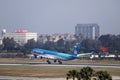 Air Tahiti Nui landing on Los Angeles Airport, LAX, touchdown