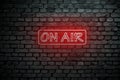 On air text. In radio station information